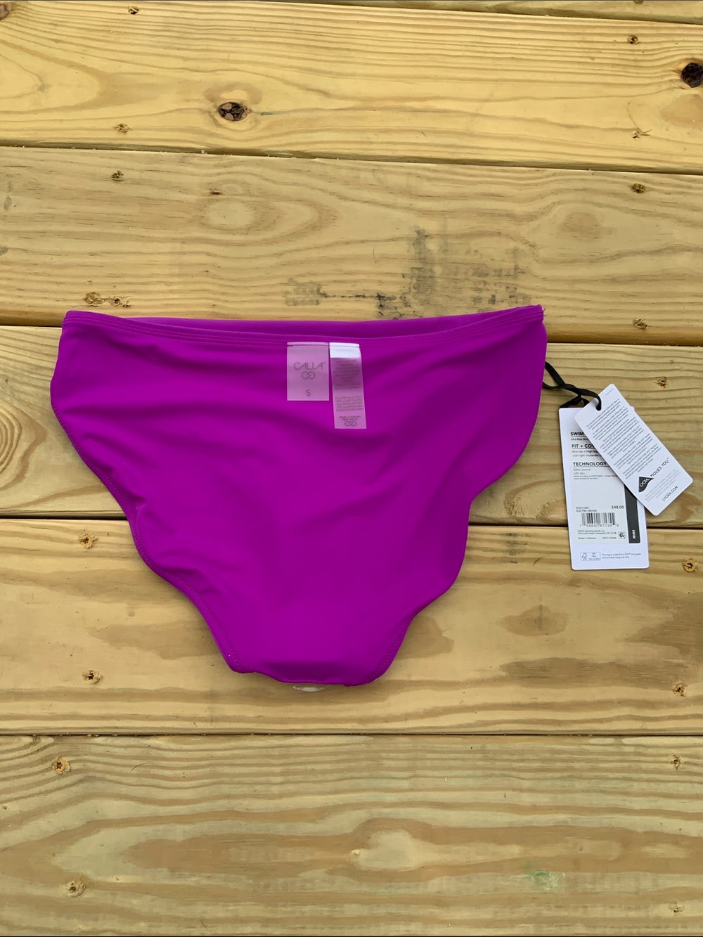 NWT Calia Electric Orchid Mid Rise Bikini Bottom with Moderate Coverage Size S - Picture 3 of 6